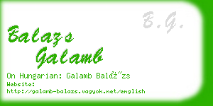 balazs galamb business card